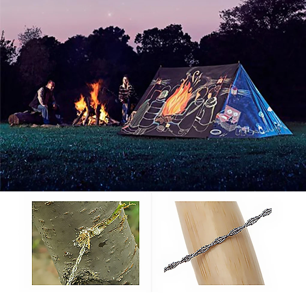 

1pcs Emergency Gear Stainless Steel Wire Saws Outdoor Camping Hiking Manual Hand Steel Chain Saws Survival Tools