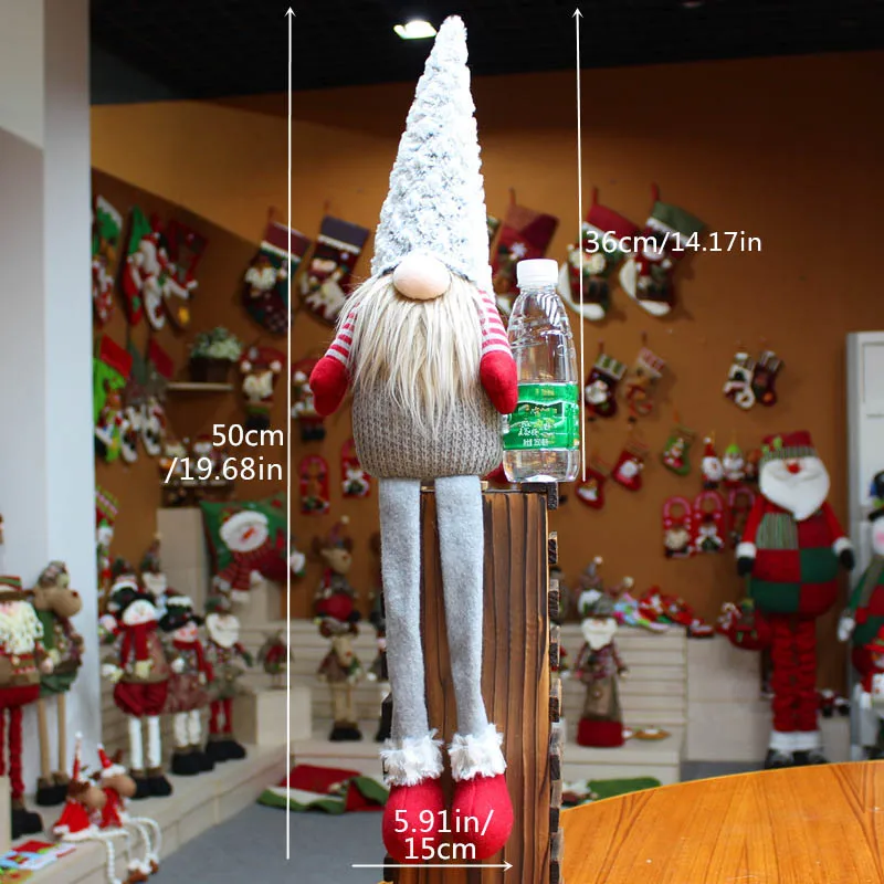 Новогодний лес Санта Клаус Рождество безликая кукла Сидящая осанка украшения