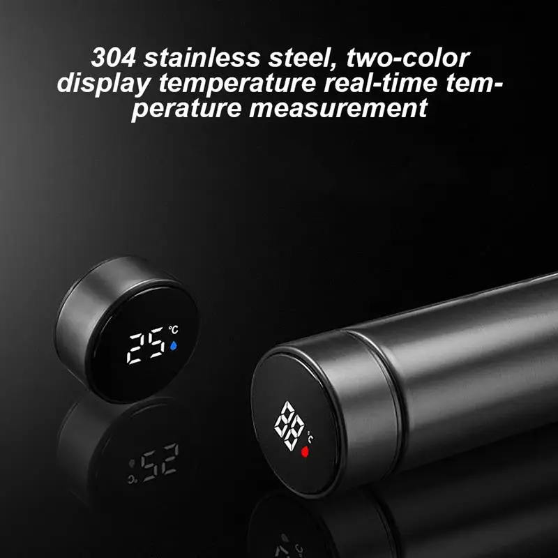 Многоцветная бутылка для воды 500 мл 304 нержавеющая сталь светодиодная Вакуумная