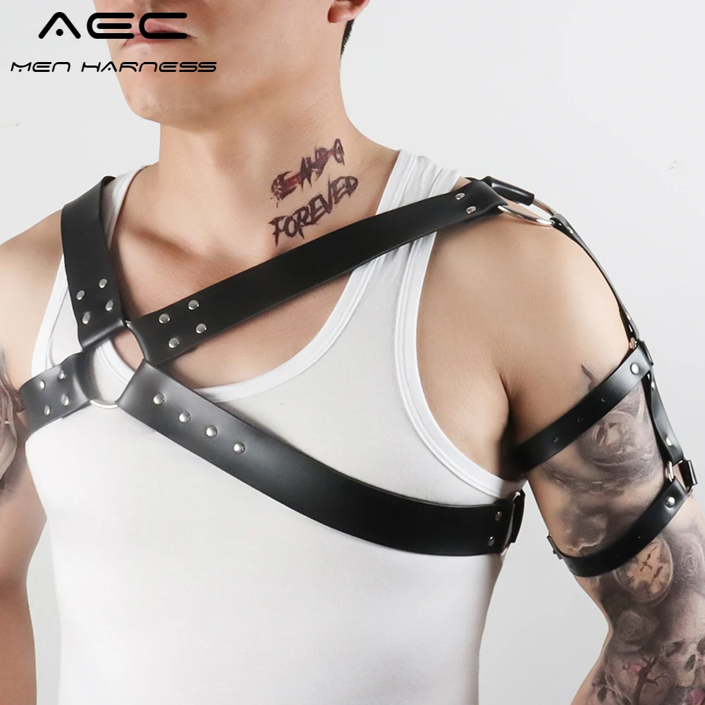 

Кожаная портупея для мужчин, регулируемый пояс для фетиша, для геев, нижнее белье Sissy