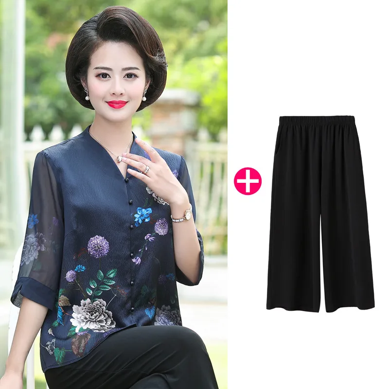 Материнские рубашки размера плюс для женщин среднего возраста весенне-летняя