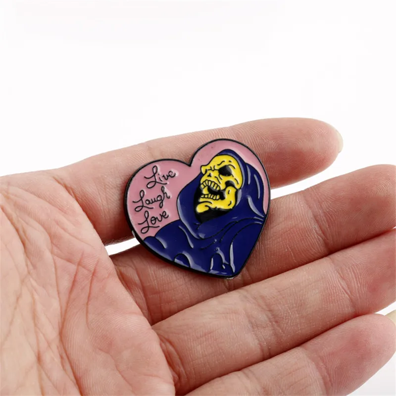 Live Laugh Love брошь в форме буквы pin он человек череп скелетор броши для Для женщин