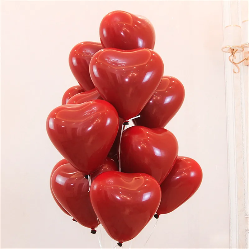 50 шт/Пкг красный гранат шар в форме сердца Рождество 2020 украшения Воздушные шары