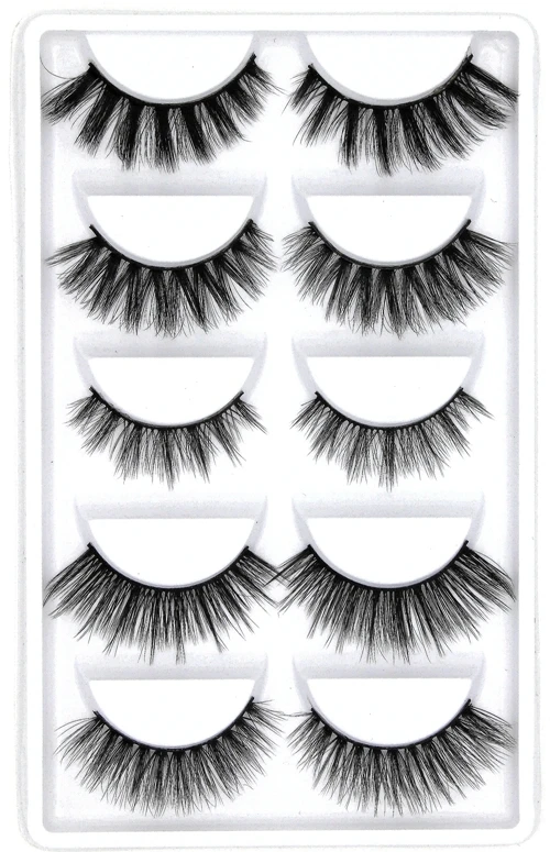 Clothebeauty 5 стилей 5 пар ручной работы 3D Роскошные настоящие норковые натуральные накладные ресницы, длинные/толстые накладные ресницы, многоразовые(M5 - Цвет: 5MP-02