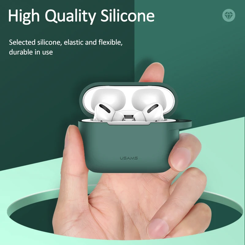 USAMS чехол для наушников Air Pods pro жидкий силиконовый беспроводные Bluetooth наушники Apple