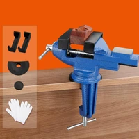 muliti funcational bench vise mini rotating tables screws vise bench clamp screws vise for diy crafts mold fixed repair tool