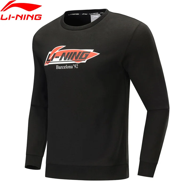 Li-Ning Men The Trend Sports Sweater Printing 100% Cotton Comfort Regular Fit Retro LiNing Sport Hoodie AWDP391 CJAS19 | Спорт и
