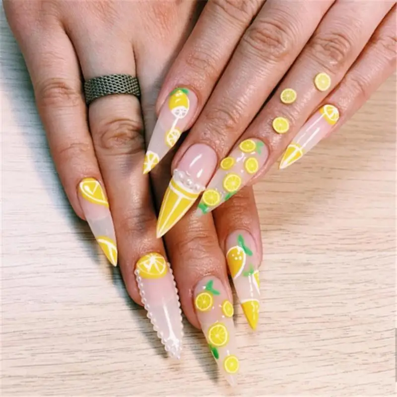1000pcs/bag 3D Polymer Clay Tiny Fimo Fruit Slices Wheel Nail Art DIY Designs Decor | Красота и здоровье
