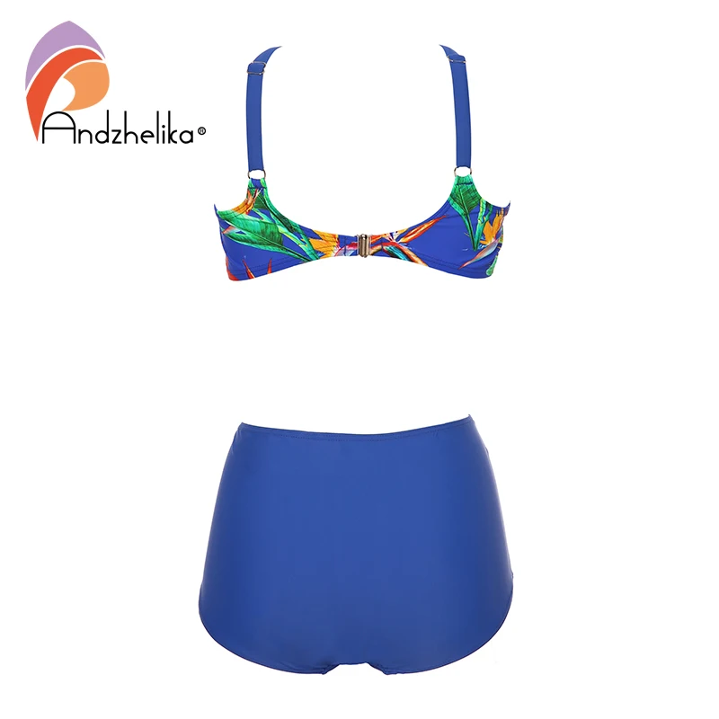 Женский купальник бикини Andzhelika с высокой талией глубокой мягкой чашкой