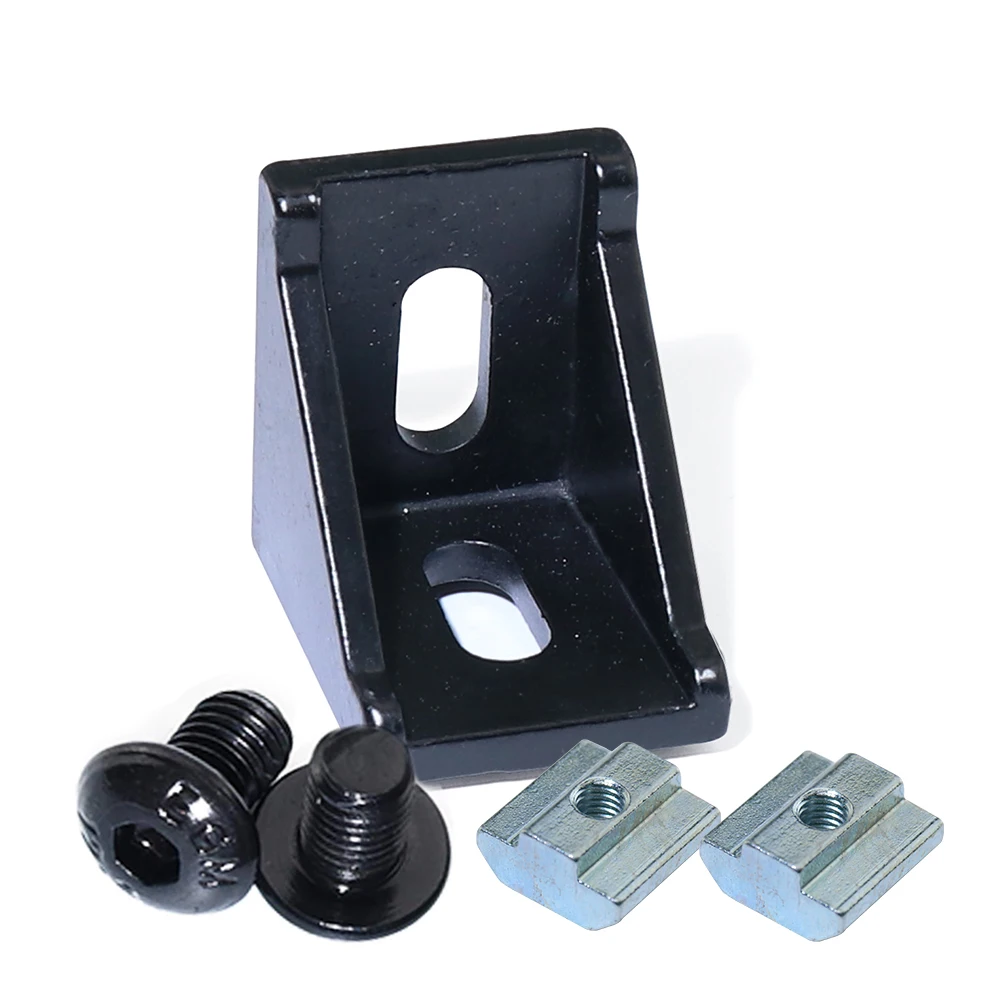 

2/6 Sets 2 Hole 3030 Corner Bracket Right Angle 30Series Aluminum Brackets with Screws Nuts for Extrusion Profile with Slot 8mm