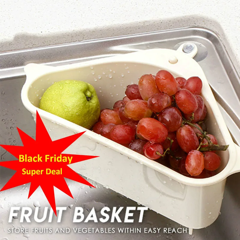 Кухонная треугольная раковина фильтр для слива овощей корзина фруктового