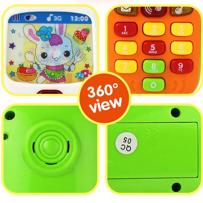 

Kid Cellphone Mobile Phone Electronic Toy Telephone Educational Learning Toys Music Sound Machine Baby Infant Best Gift for Kids