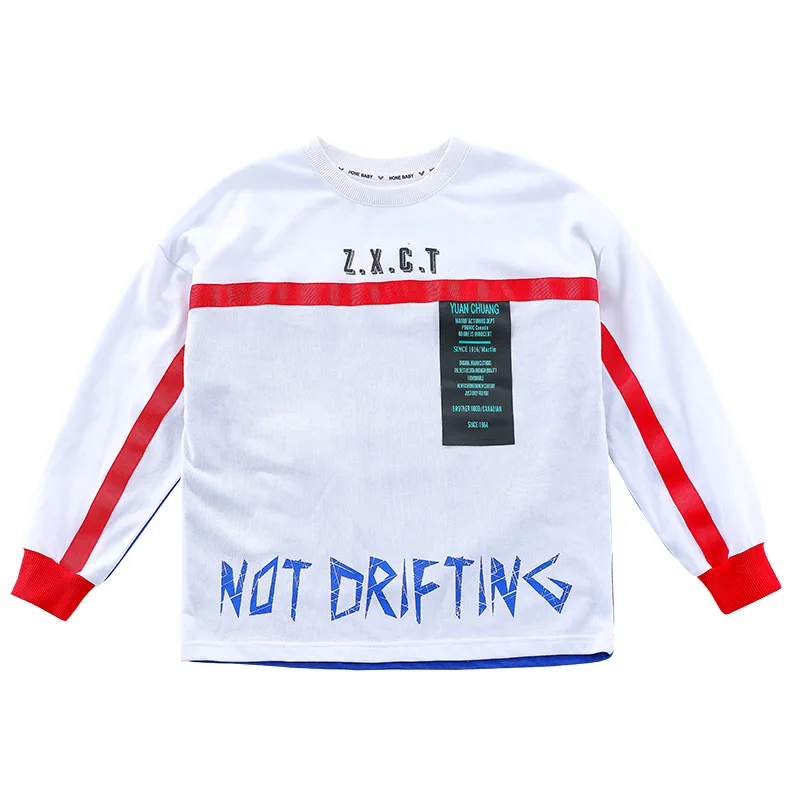 

Kid Cool Hip Hop Clothing White Sweatshirt Oversized Shirt Long Top for Girls Boys Jazz Dance Costume Dancing Clothes
