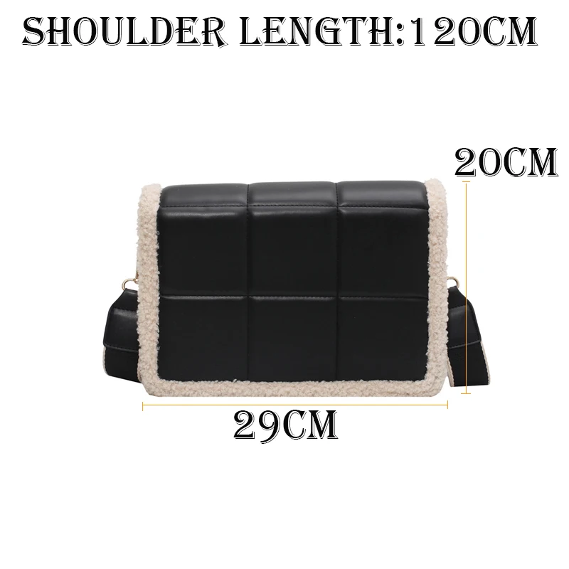

2021 new Lattice Flap Bags Square Bag Winter High Quality PU Leather Women's Trend Branded Handbag Travel Shoulder Crossbody Bag