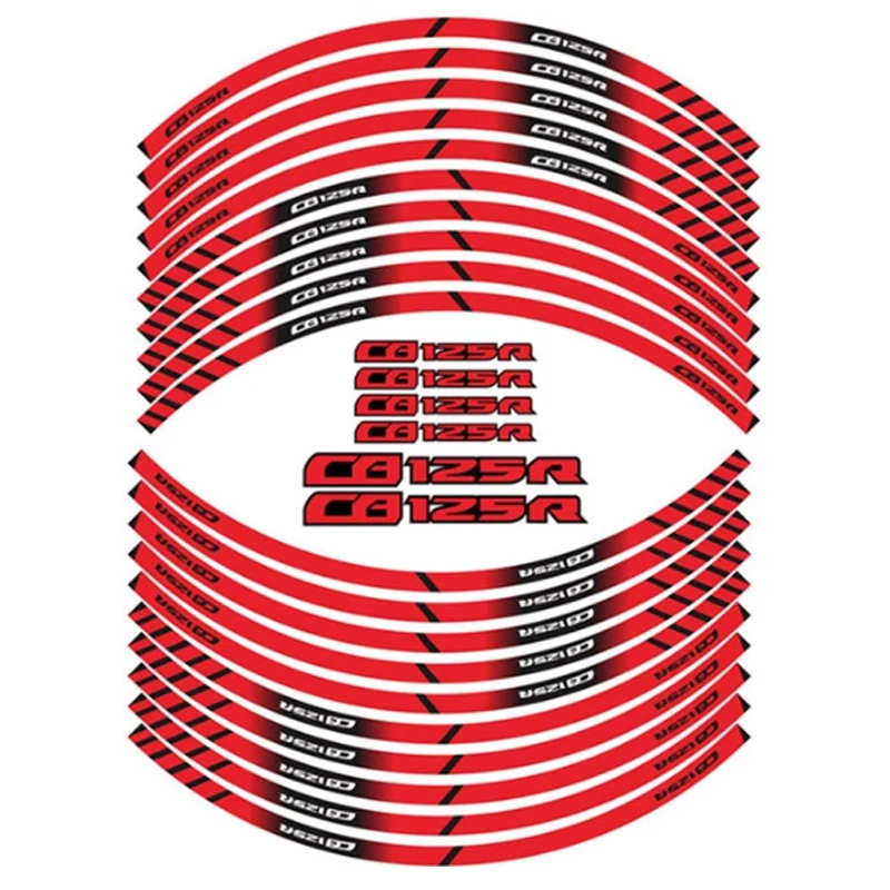 20X For HONDA CB125R CB 125R CB125 R Motorcycle tyre sign decoration sticker inner rim reflective decals | Автомобили и мотоциклы