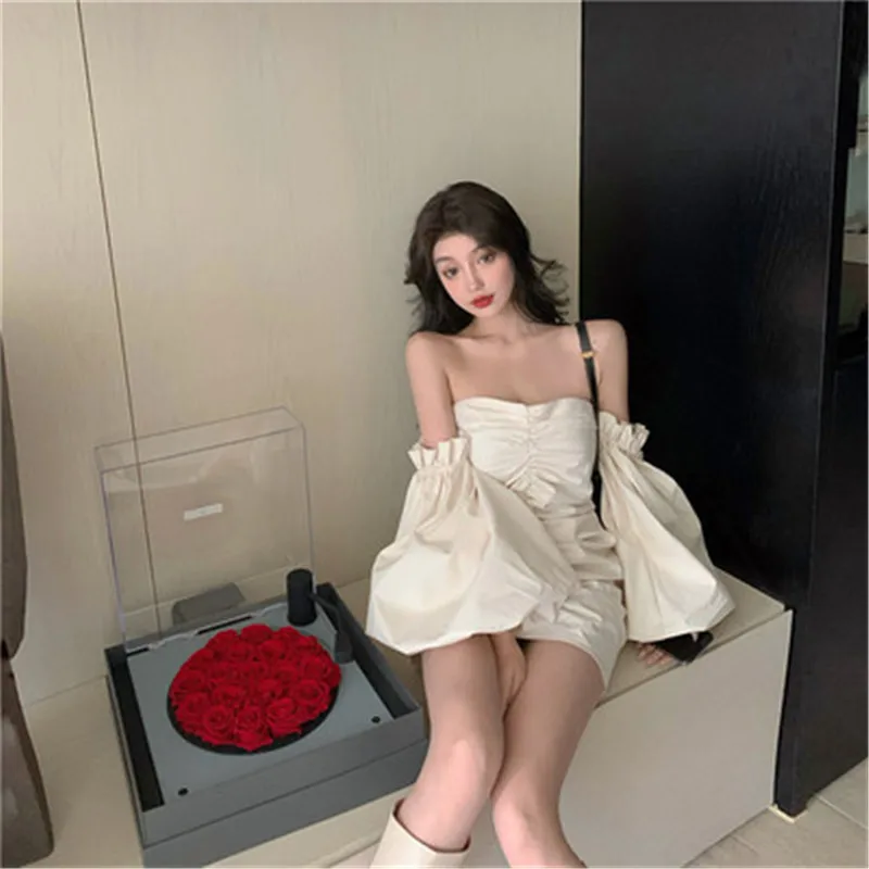 RUGOD 2020 Новое поступление Плиссированное летнее платье с перекрещивающимся