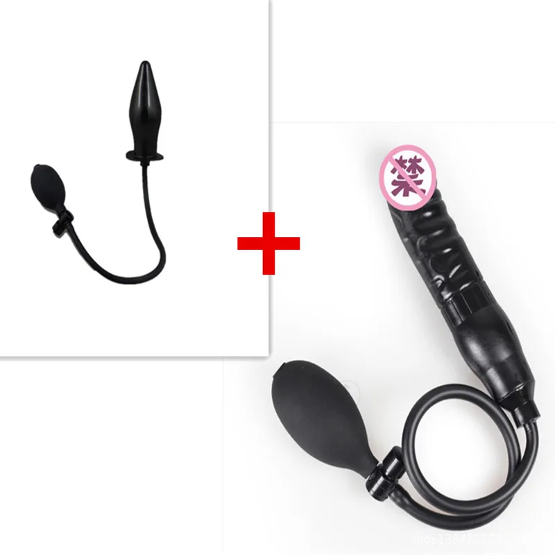 2 шт. надувная Анальная пробка имитация пениса расширитель надуйте игрушки şişme
