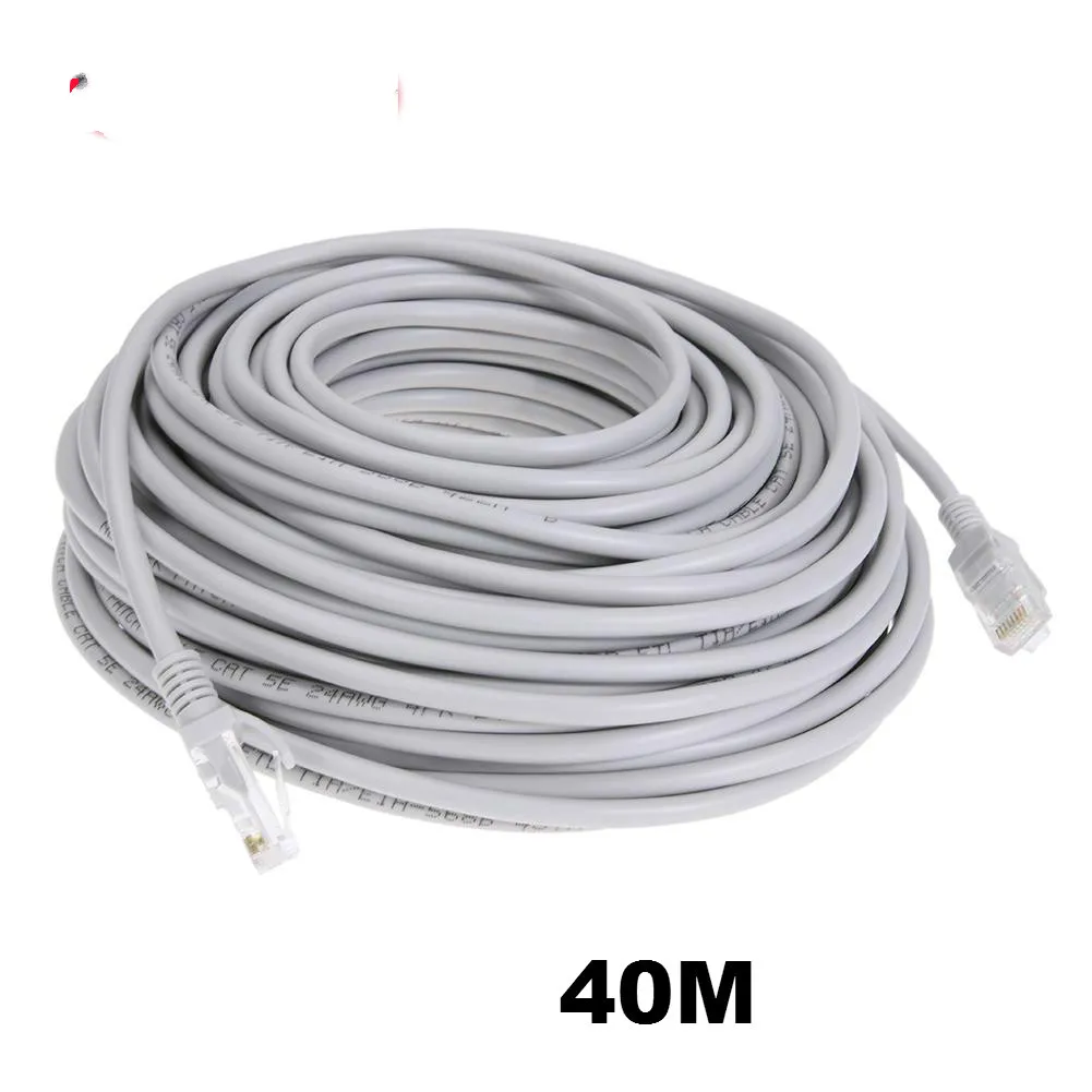 

1pcs 40M 131ft Cat5 Ethernet Network Cable RJ45 Patch Outdoor Waterproof LAN Cable Wires For CCTV POE IP Camera System