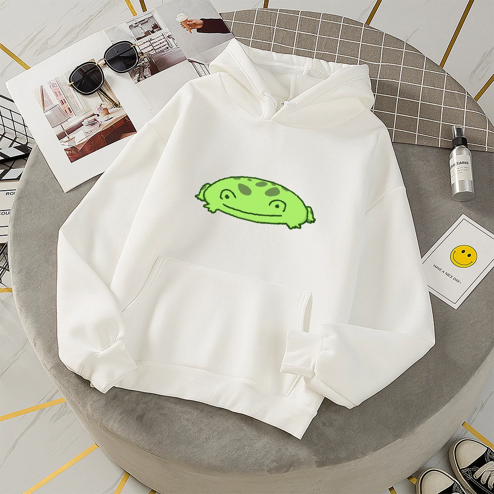 

Women Autumn Warm Hoodie Harajuku Frog Printed Casual Funny Hoodies Pullover Female Women Loose Oversize Hooded Sweatshirt