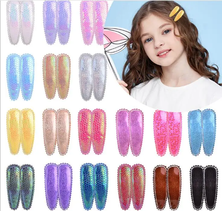 120 шт./лот кожаные заколки для волос карамельных цветов Бобби девочек детские