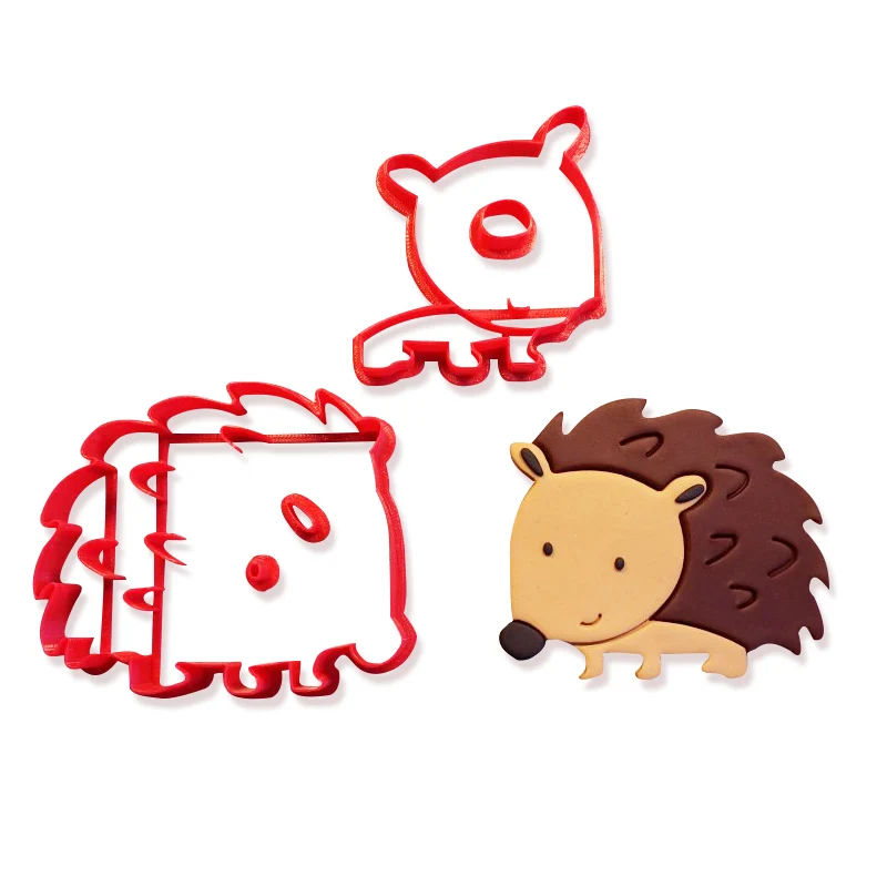 Детский праздничный торт с фонданом украшения идея милые животные в виде Ёжика 3D