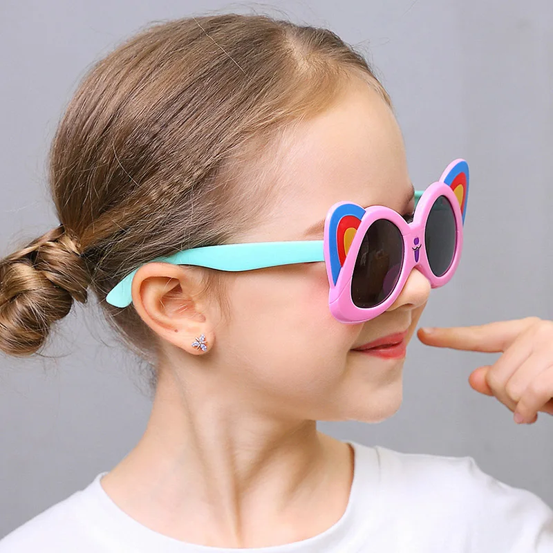 

Kids Boys Girls Sunglasses Cartoon Silicone UV400 Polaroid Sun Glasses for Summer OPK1