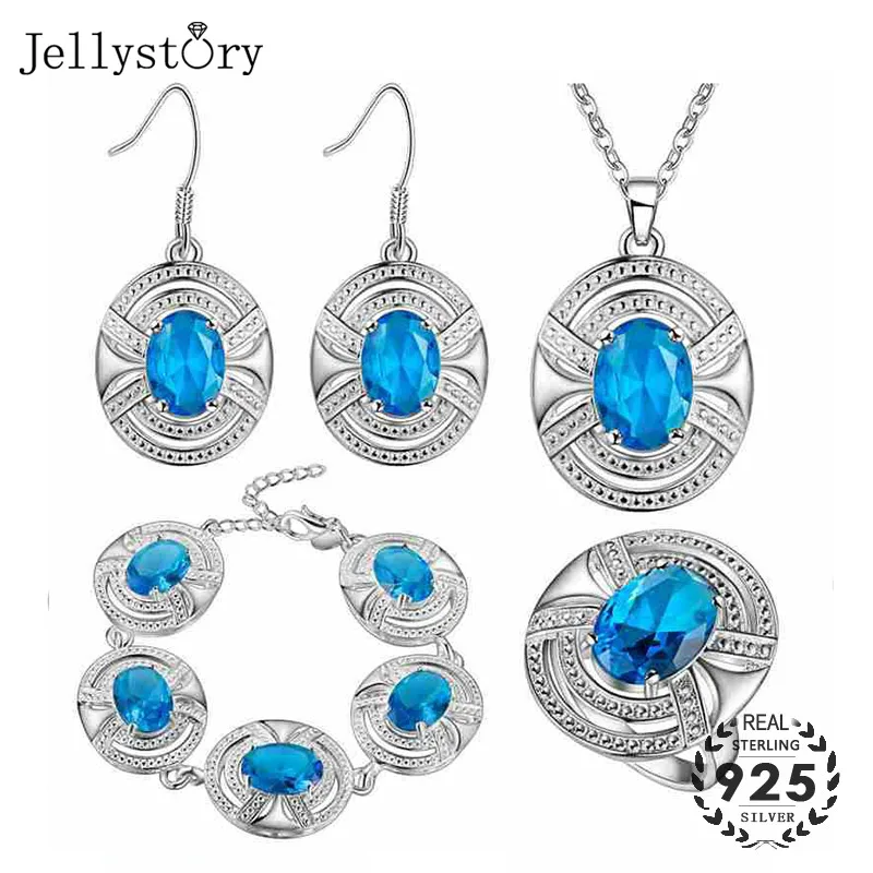 Ювелирный Комплект из кольца серёг и браслета серебра 925 пробы | Украшения