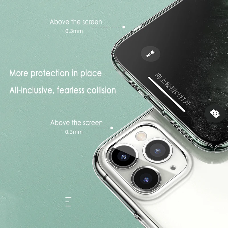 ultra thin clear phone case for iphone 11 7 case silicone soft back cover for iphone 11 12 pro xs max x 8 7 6s plus 5 se xr case free global shipping