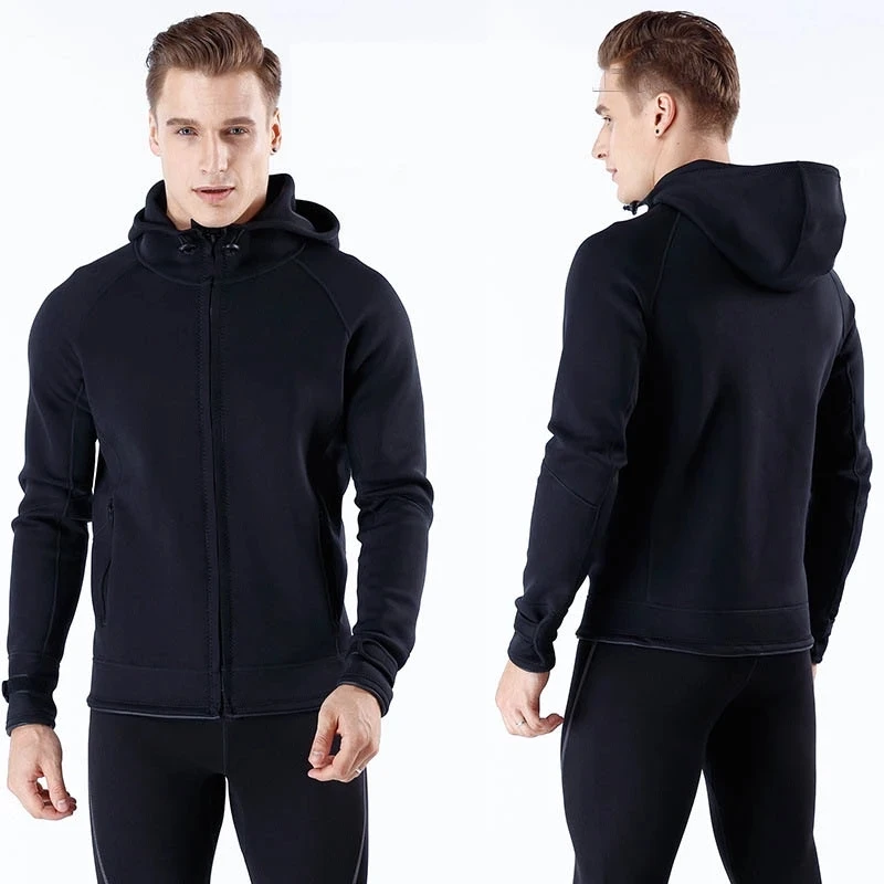 

2mm Neoprene thermal diving coat windbreaker Unisex winter outdoor hooded jacket men & women Waterproof windproof Hiking jacket
