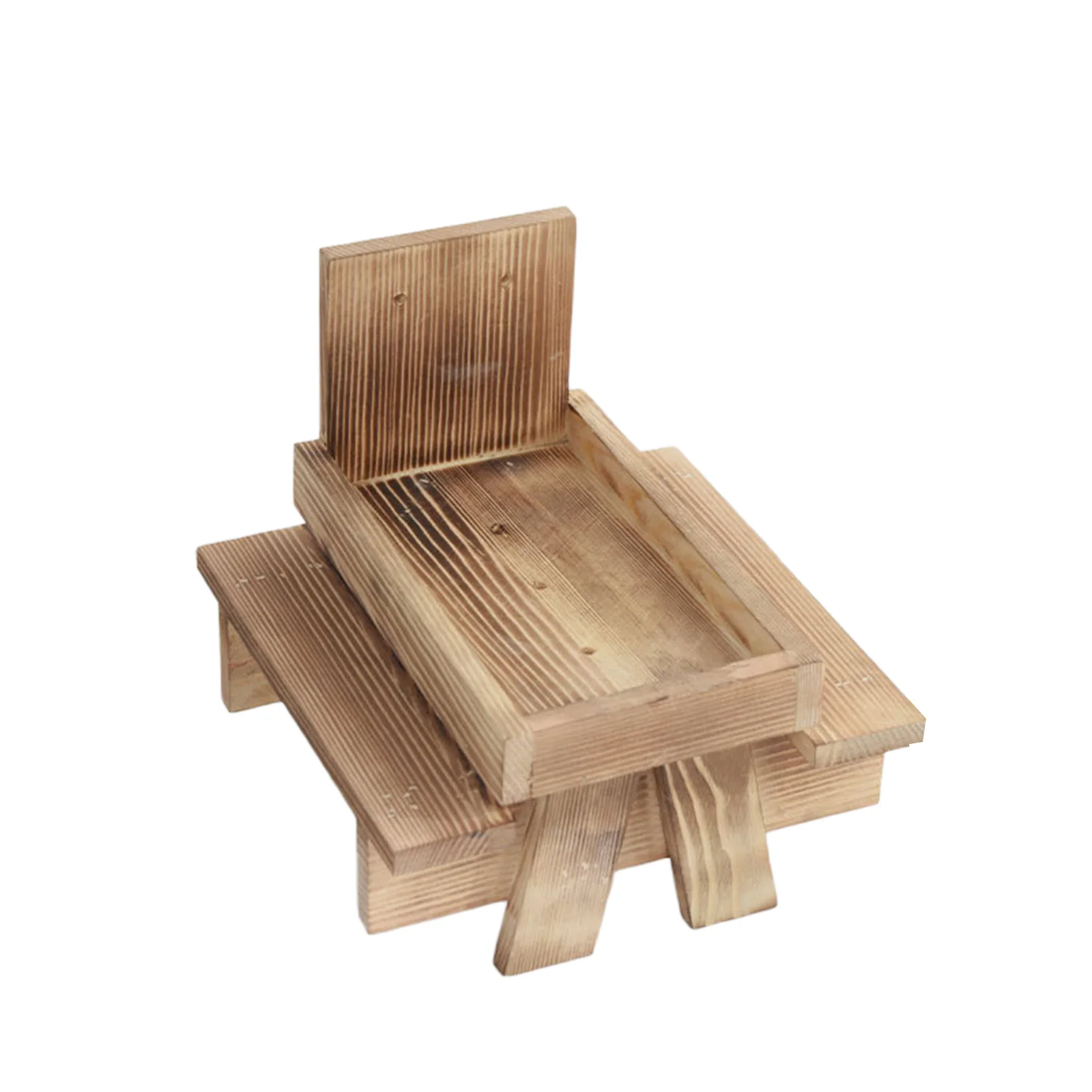 

Кормушка деревянная для белки, домашнее творческое украшение «сделай сам» в простом стиле, уличный садовый стол для кормления кукурузных о...