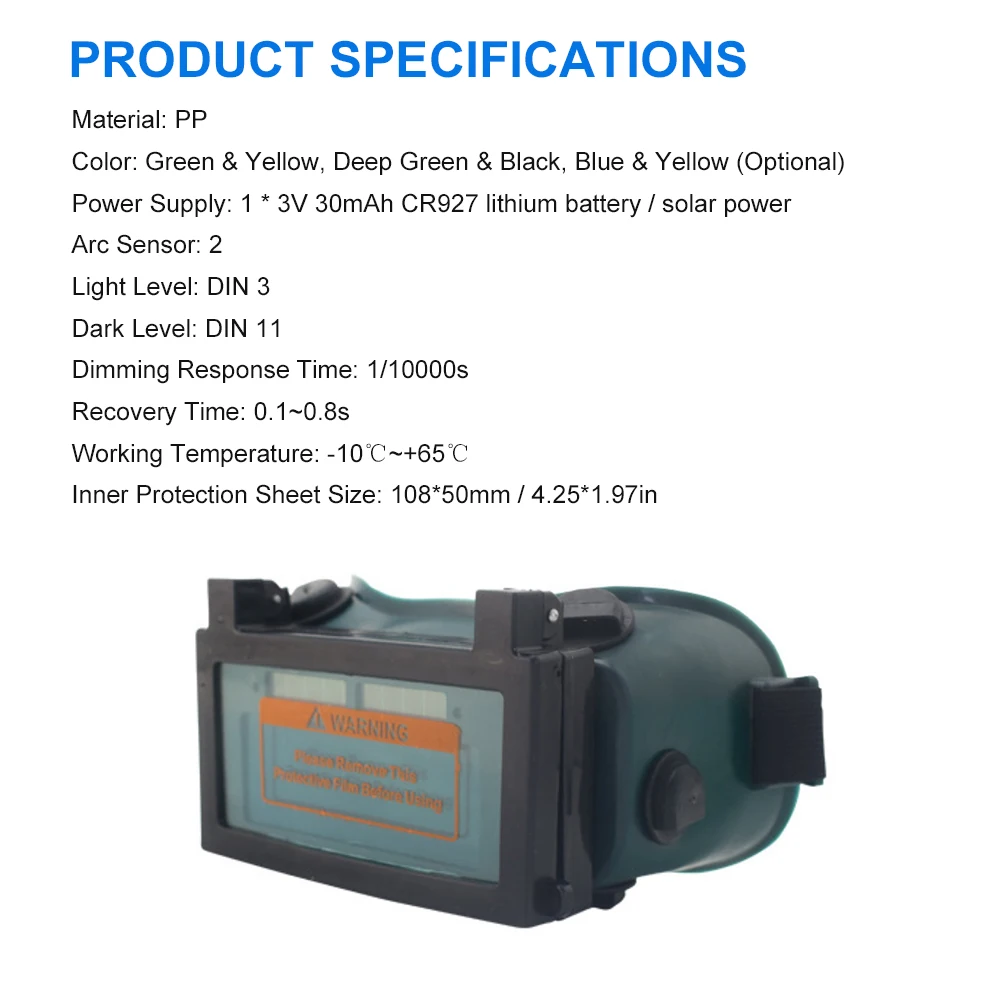 Солнечные автоматические сварочные очки с переменсветильник и двойным