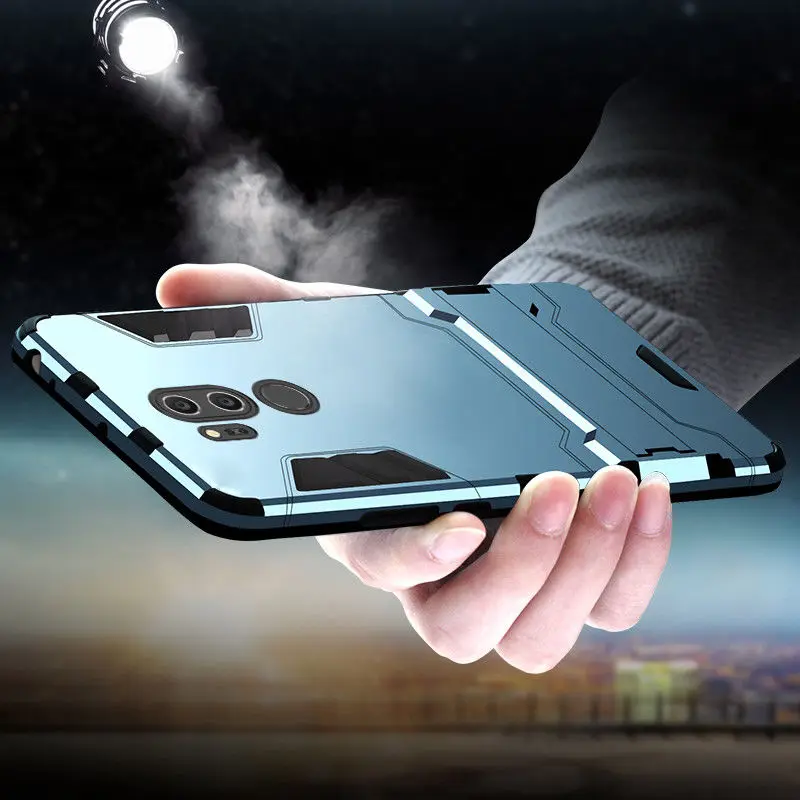 Гибридный бронированный чехол с подставкой и подставкой для LG V30 Q6, мягкий ТПУ+ Жесткий ПК ударопрочный чехол для iPhone 11 XS MAX XR для huawei