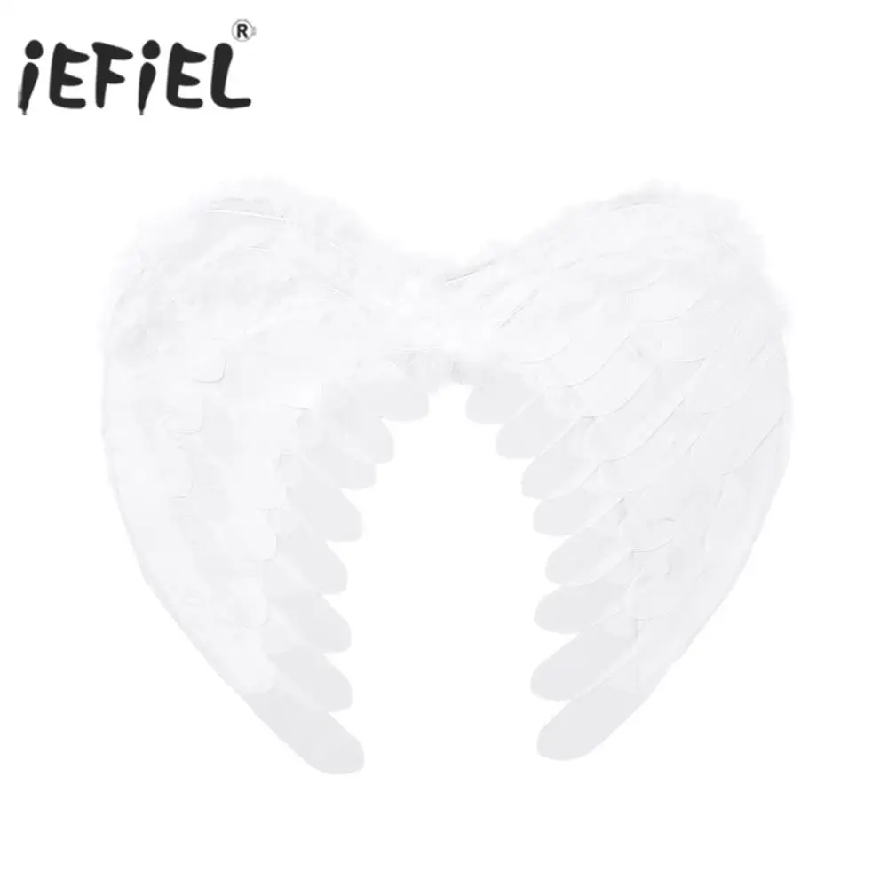 Детский танцевальный костюм Крылья Ангела с белыми перьями| |