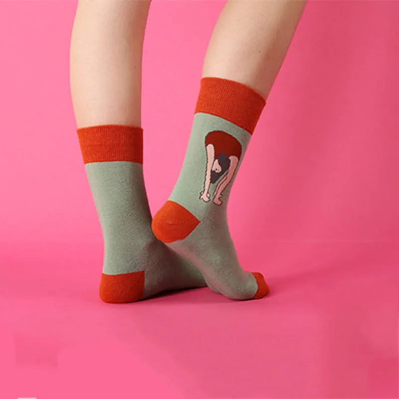 Носки женские хлопковые в Корейском стиле милые повседневные недорогие с