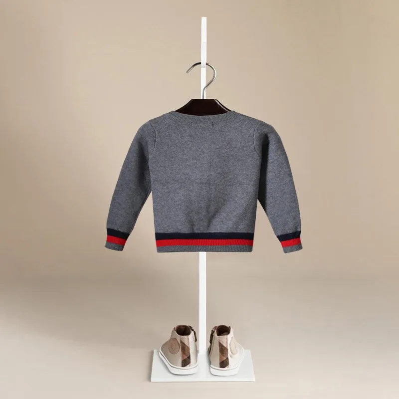 Кардиган для маленьких мальчиков и девочек Осенний хлопковый свитер Верхняя