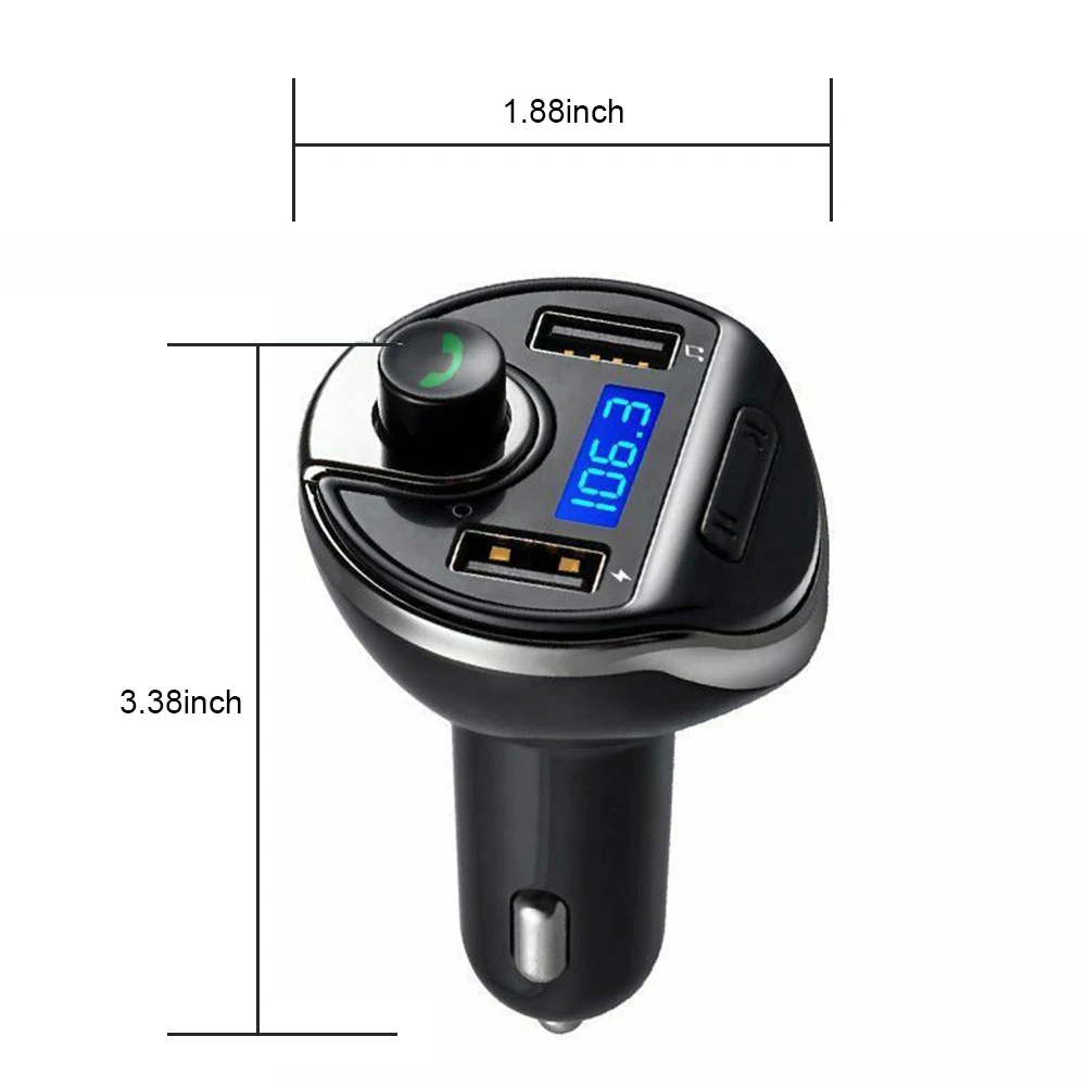 

Hands-free Wireless In-Car Bluetooth FM Transmitter MP3 Radio Adapter Car Cigar Dual USB Charger Multi Protection Wholesale