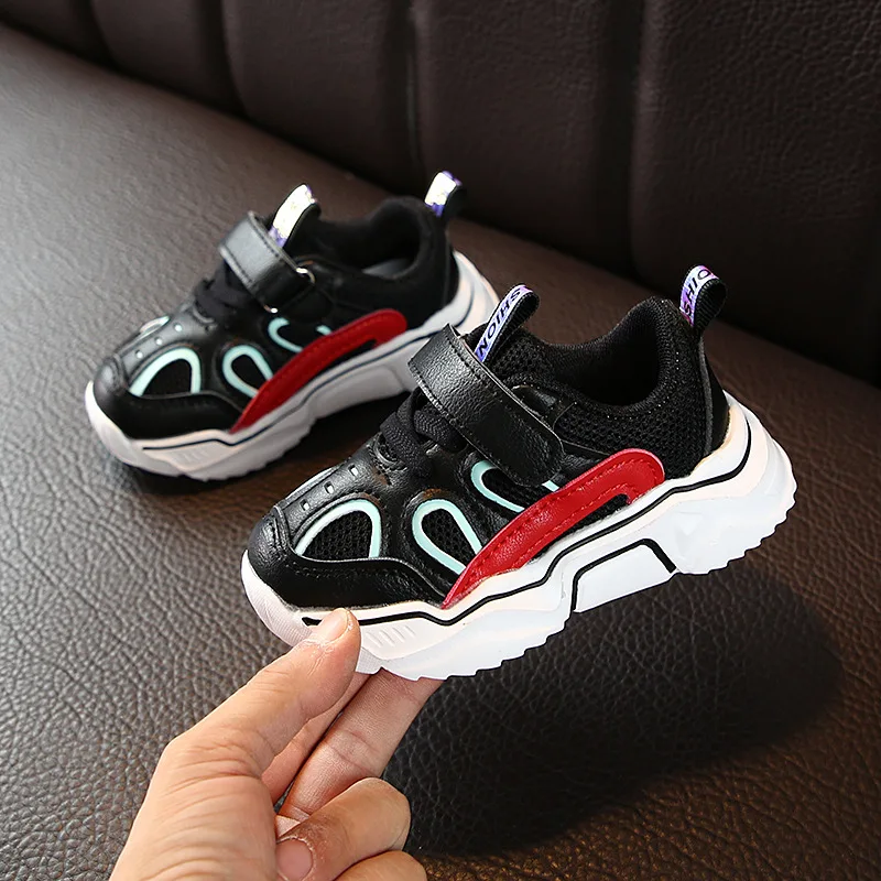 Спортивная обувь для девочек Осенняя Новинка Ультралегкая мальчиков Светящаяся