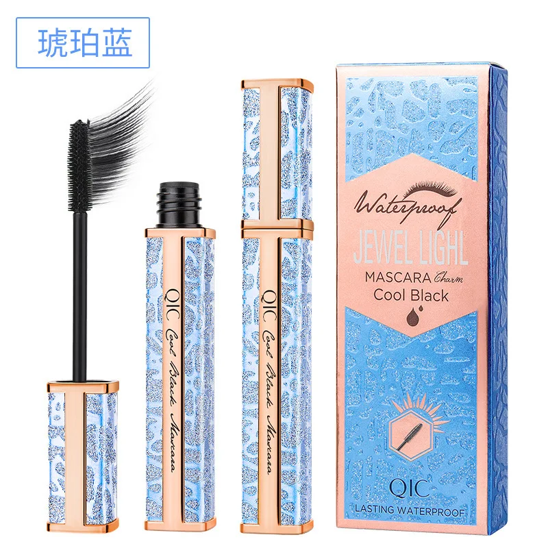 

Cross border beauty makeup QIC square tube mascara, three color appearance, waterproof, non staining, elongated, thick curly