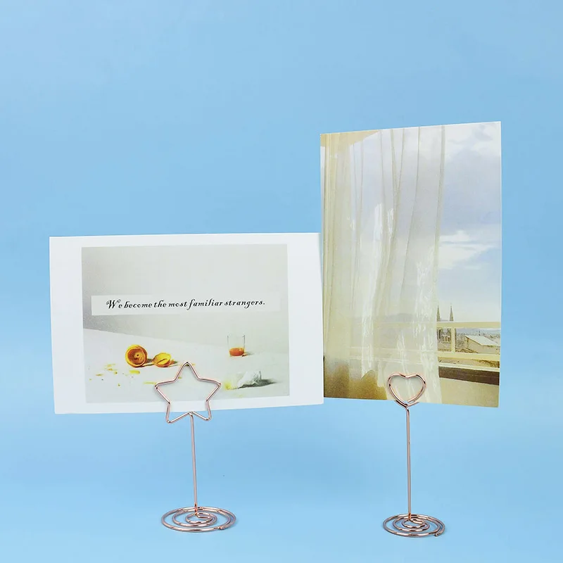 5 шт. вечерние Декор провода фото рамка-держатель розового цвета: золотистый