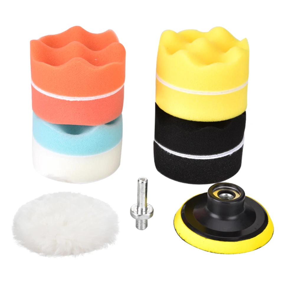 

11pcs 3"/80mm Compound Drill Buffing Sponge Pads Kit for Car Sanding Polishing Waxing Sealing Glaze