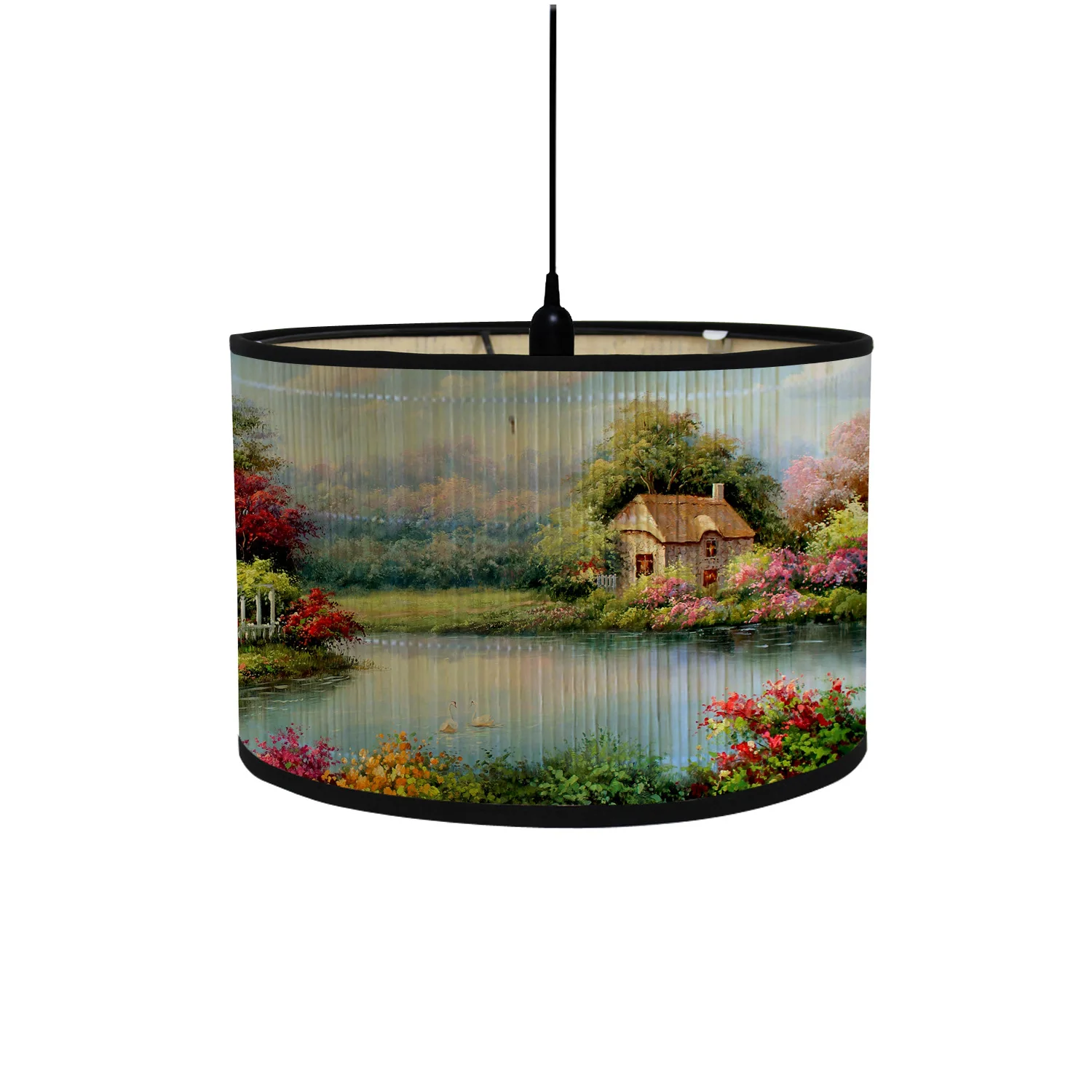 

Custom Bamboo Products, Lamp Shade Printing, Retro Style House Decoration Chandelier Lampshade, Bamboo Lighting Crafts