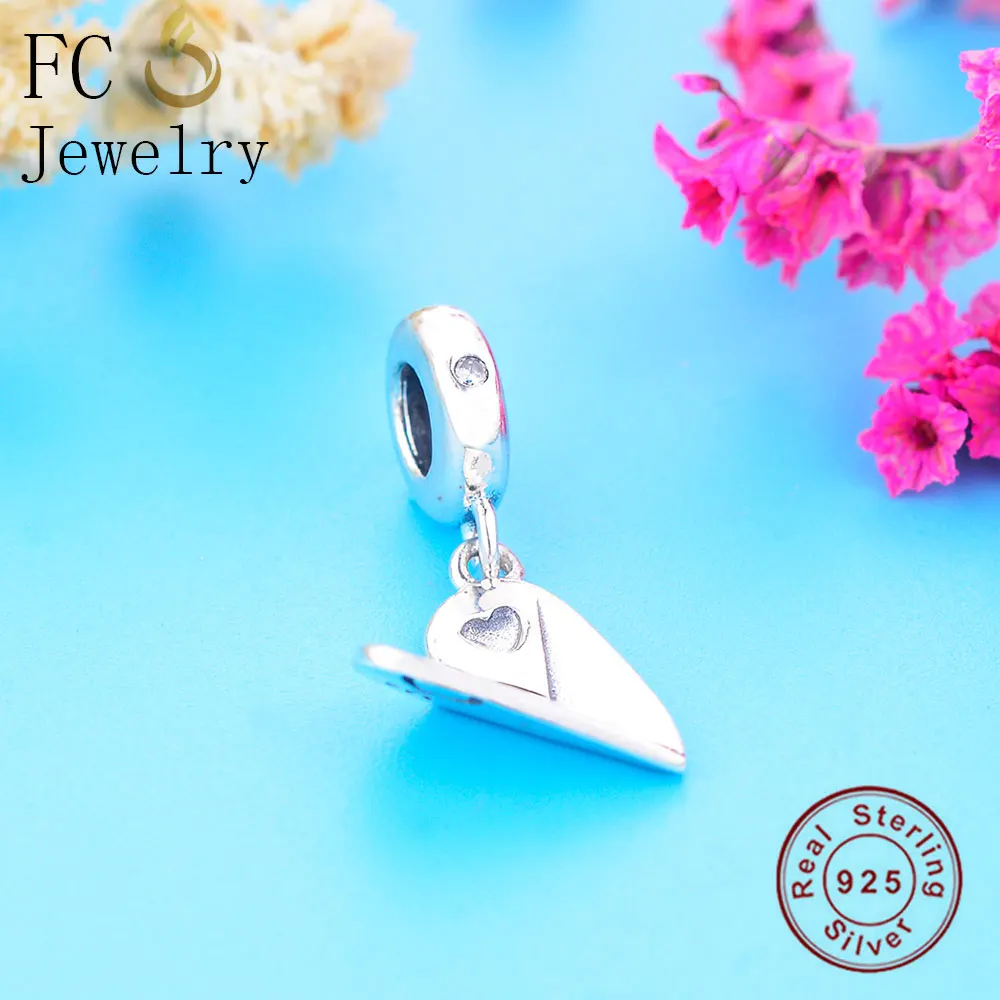 FC Jewelry Fit Original Brand Charm Bracelet 925 Sterling Silver Letter Paper Plane Engrave Love Air Bead Dangle Made Berloque | Украшения