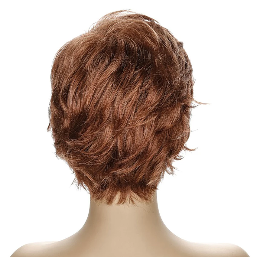 Женский короткий волнистый парик для женщин коричневые парики с эффектом омбре