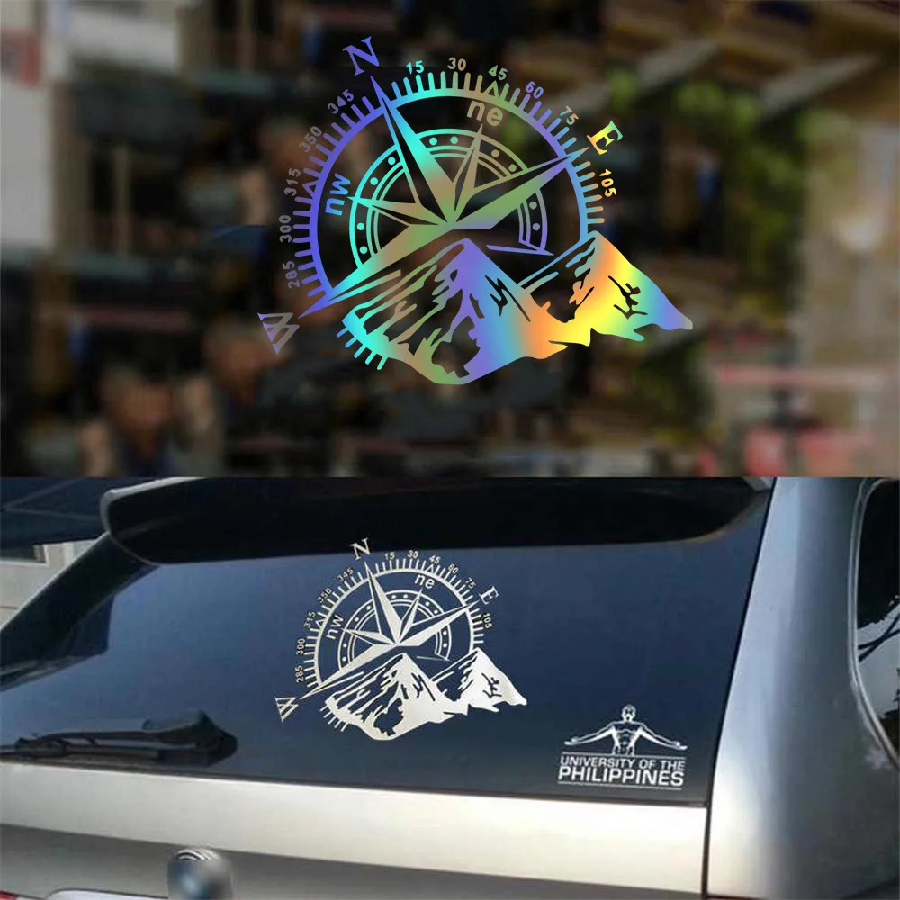 

Mountain Compass Car Sticker Wrap Car-styling Vinly Decals for Auto Window Motorcycle Decor Cars Accessories Glue Sticker PVC