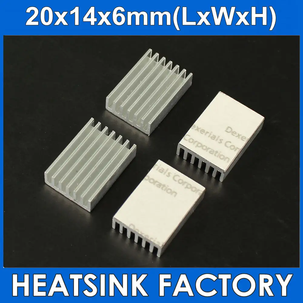 20 штук серебро 20*14*6 мм Алюминий радиатор радиаторы штампованный охлаждающий