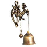 animal door bell retro nostalgic style metal iron bell horse elephant owl shape wall hangings decorative bells at the door