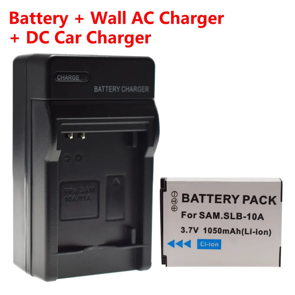 SLB 10A аккумулятор + домашнее и автомобильное зарядное устройство для Samsung WB850 WB690
