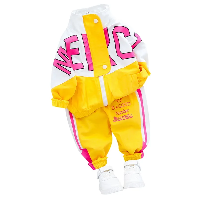 Осень 2020 детская одежда для мальчиков и девочек Новый Повседневный Спортивный