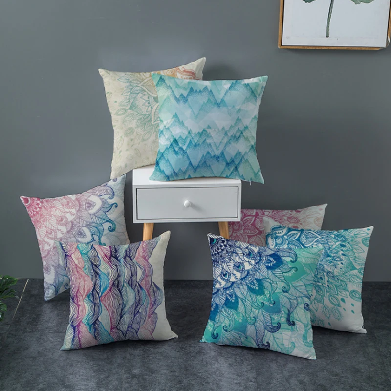 1 шт. декоративная подушка из полиэстера с рисунком мандалы|Наволочки| |