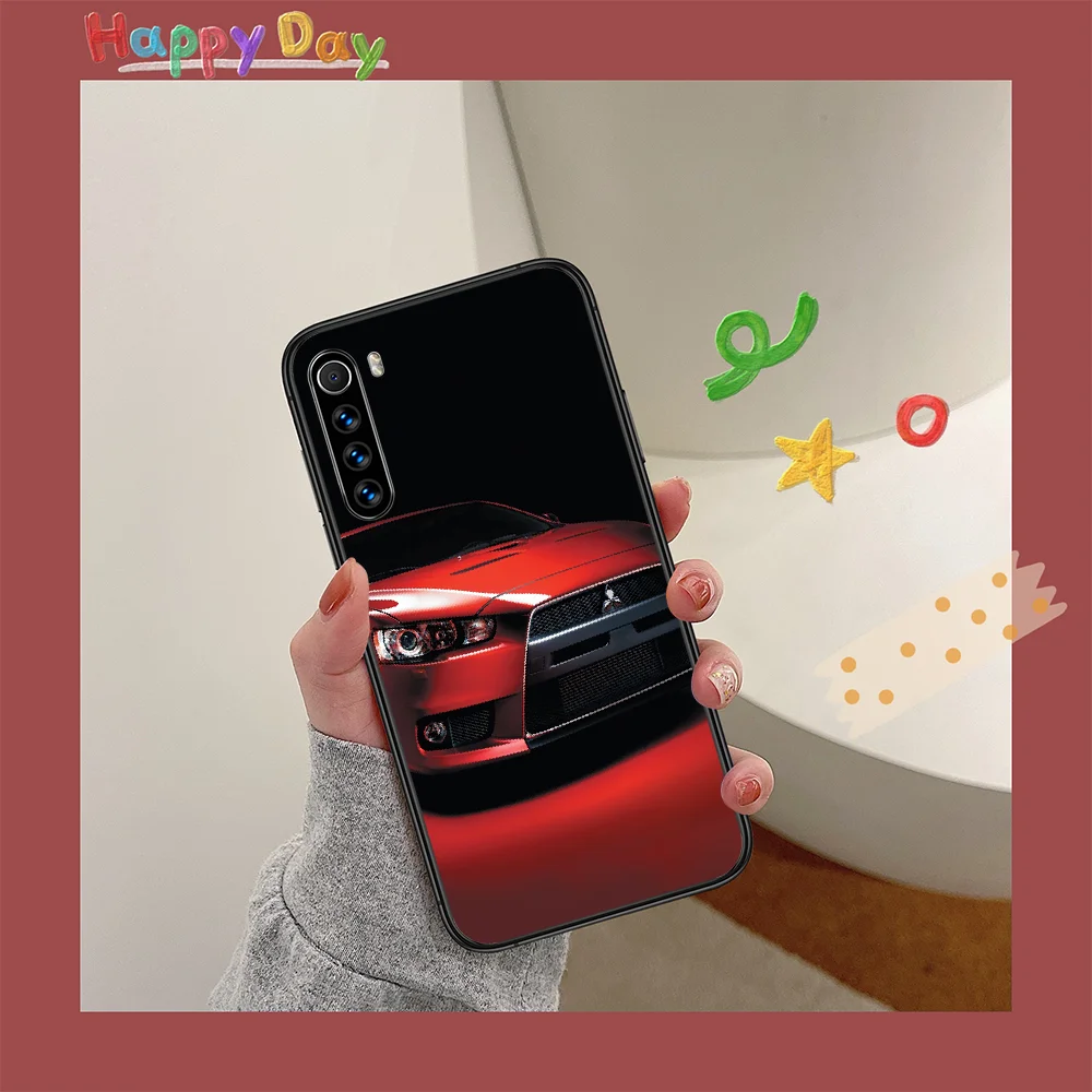

Mitsubishis Car Phone Case For XIAOMI Redmi Note 5 7 8 T 9 6A 7A 8A 9S K 20 30 Pro black Cell Trend Bumper Soft Shell 3D Prime